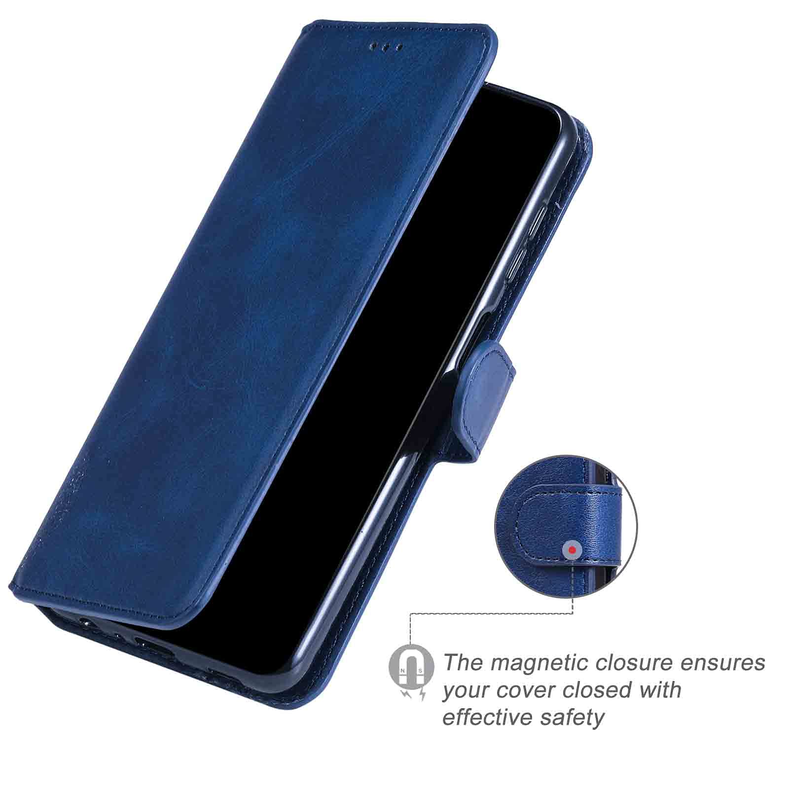 WEIOU Leather Folio Cover per Vivo Y72 5G, Custodia in Pelle PU