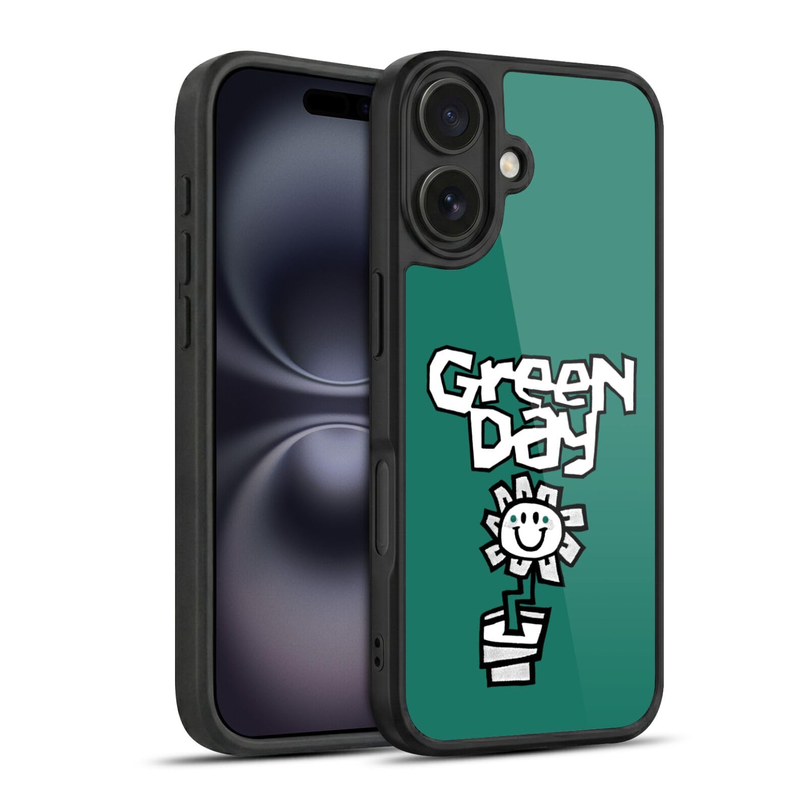 Coque Apple iPhone 16 Green Day Fleur Protection Militaire - 8
