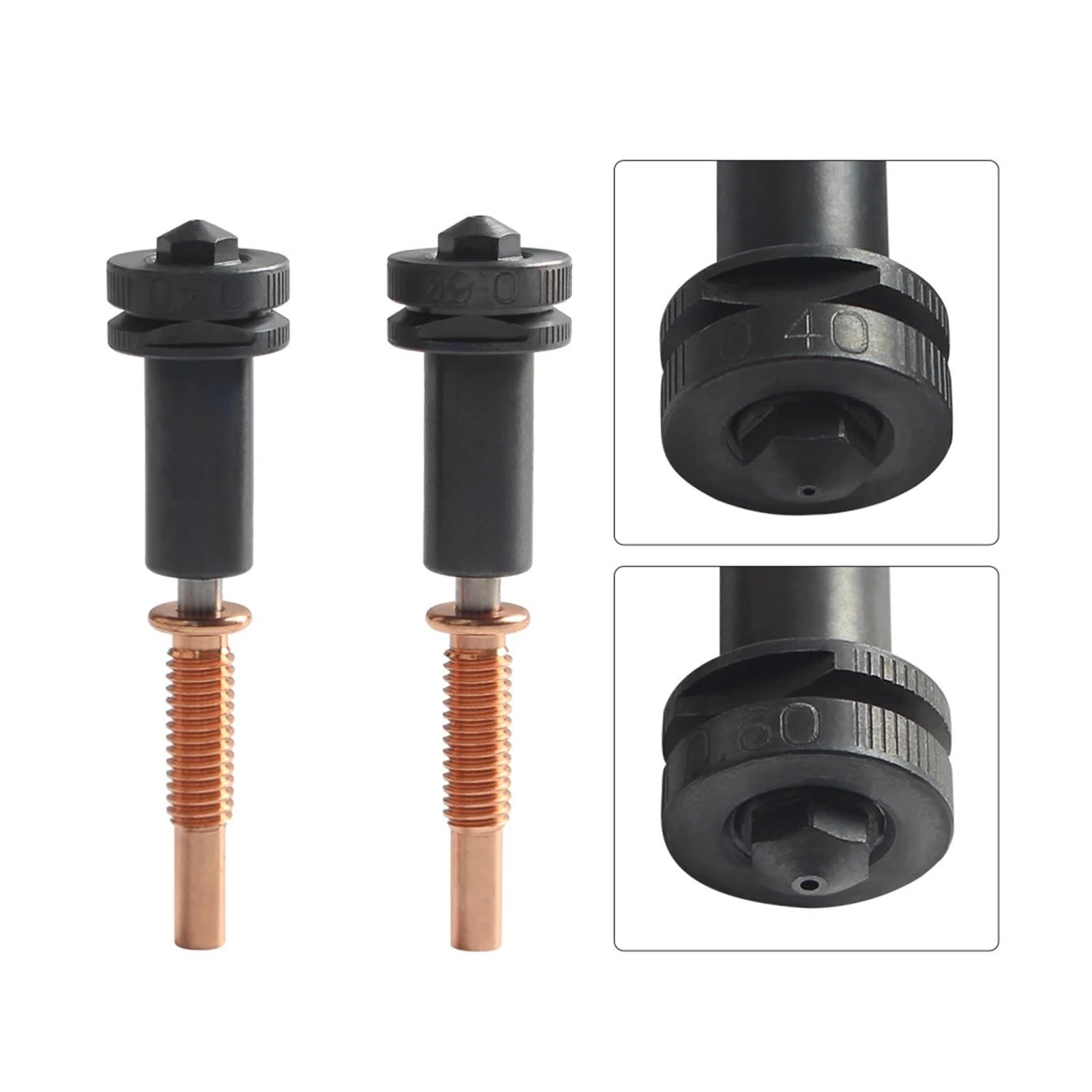 for buse améliorée à Haut débit 0.4/0.6mm, en Acier trempé/cuivre/Titane/matériau TC4, pièce d'imprimante 3D(0.6mm)