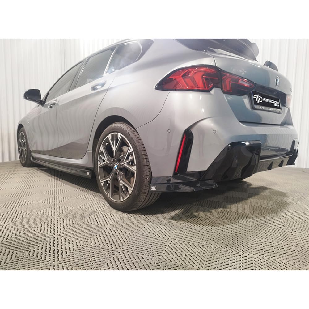 Stoßstangenschweller hinten (Ecken) kompatibel mit BMW 1er (F70) M-Sport exkl. M135 2024- (ABS Glanz schwarz)