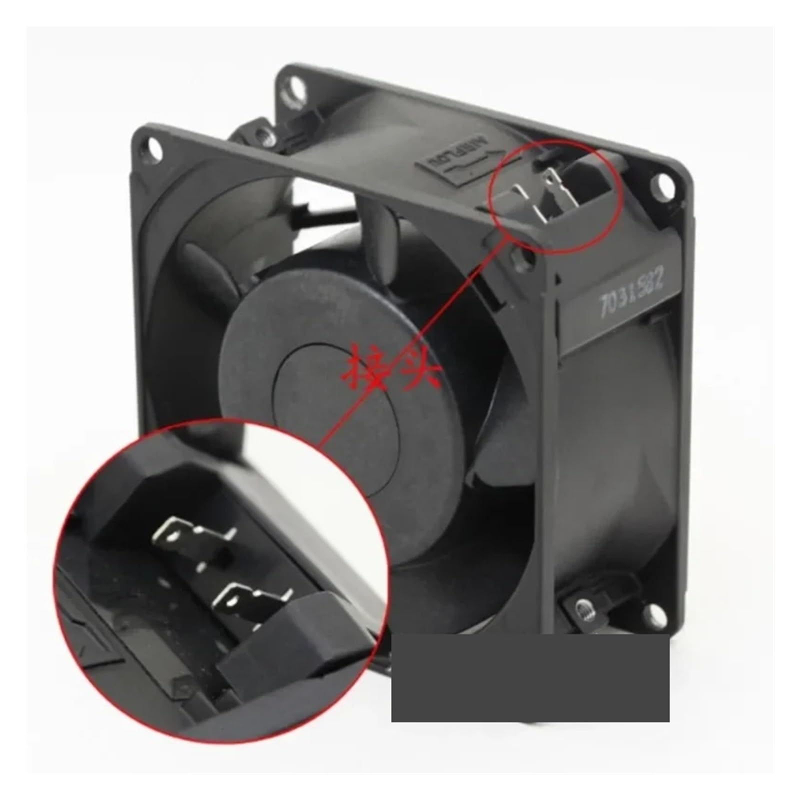 Ventilador de CA 8038 80 mm 3115PS-22T-B30 80 x 80 x 38 mm 230 V CA Ventilador de refrigeración industrial de doble bola 9/7 W