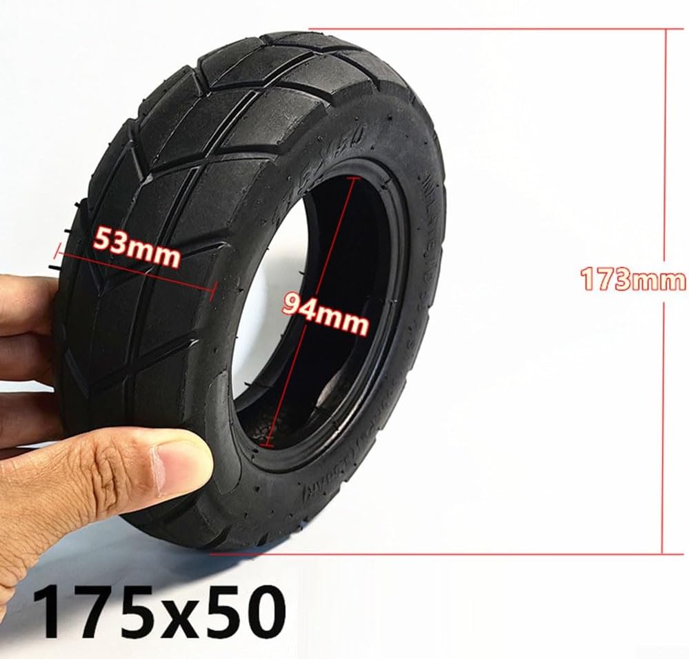TEmkin 7 Inch Pneumatic Rubber Electric Scooter, Wheelchair, Stroller Tire Inner Tube & Outer Tire 175x50