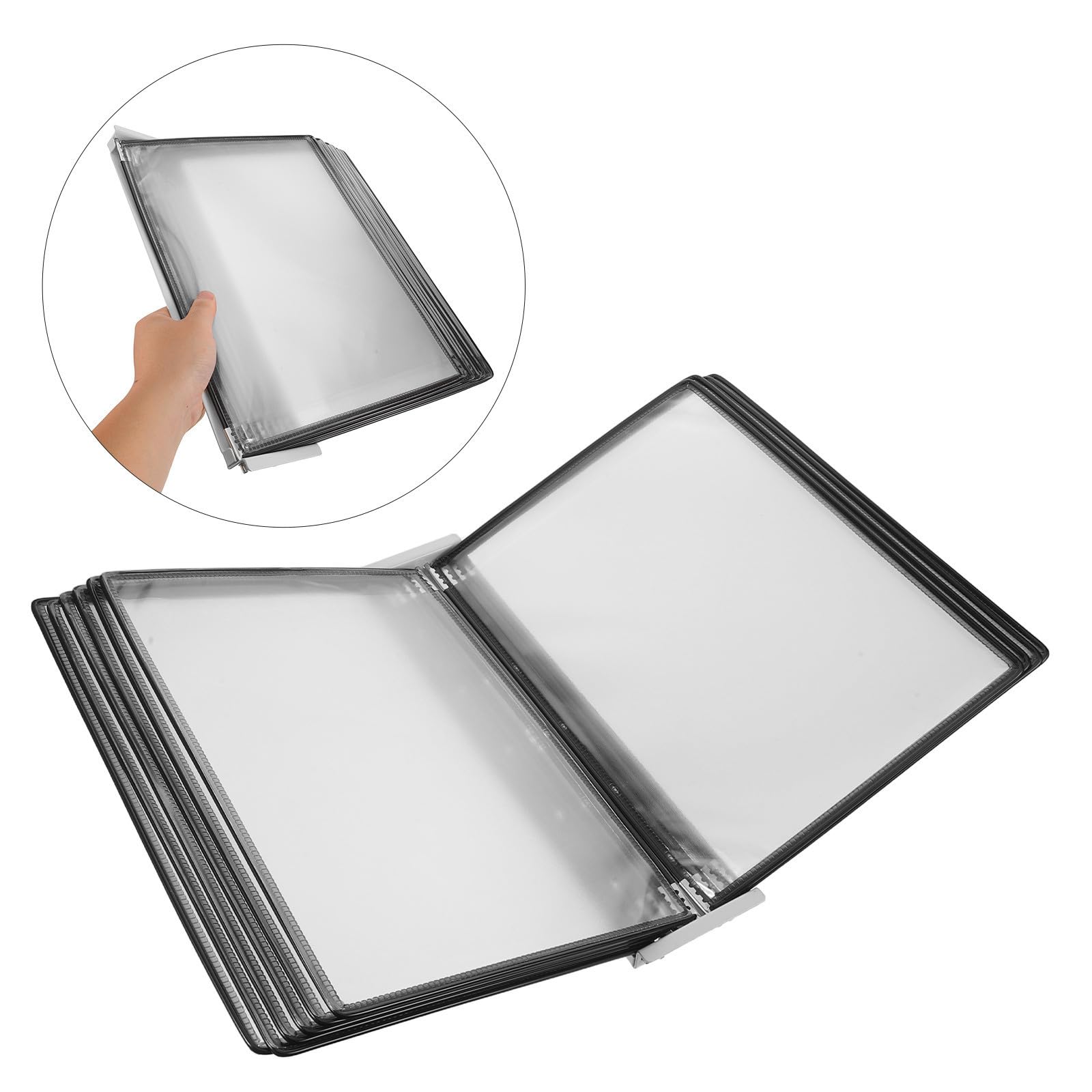 Magnetischer Wand Aktenhalter mit 10 Fächern für A4 Dokumente Stabiler Papierorganizer aus Eisen und Pvc für Kühlschrank und Büroorganisation