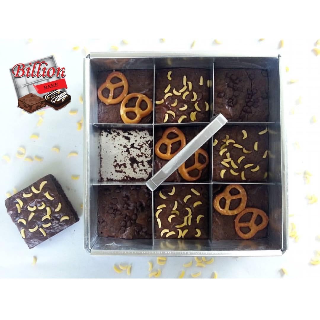 Brownie-Ausstechform aus Edelstahl, 100% 20,3, 25,5, 28,9, 28,9, 28,9, 28,9, 28,9, 28,9, 28,9, 28,9, 38,9, 38,5, 30,5 cm, sorgt für perfekte knusprige Kanten, Backform für Backofen, Backgeschirr,