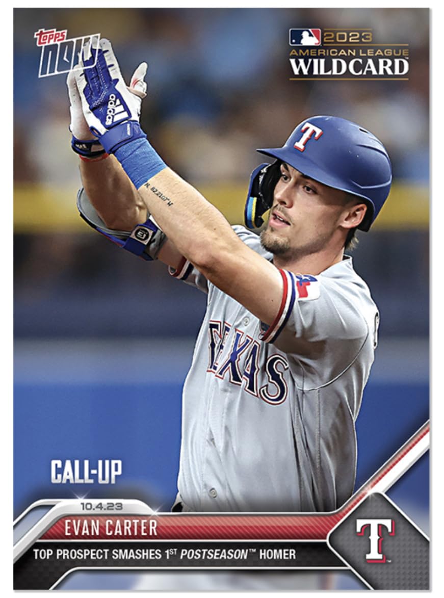Amazon.com: 2023 Topps Now Evan Carter #964 -RC Rookie Top 