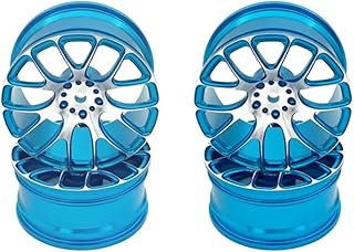 GTVNPOA para HSP para HPI para Redcat para Kyosho 1/10 4 Llantas De Aleación De Aluminio 52 * 26MM RC Drift On-Road para Coche De Carreras Piezas De Coche RC(Blue)