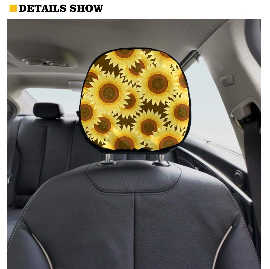 Coole Wolf-Mond Kopfstützenbezüge Für Auto - 2er Set Universal Für Jeep, Truck & SUV