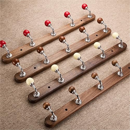 Ganchos de pared perchero de pared nogal con diseño creativo de madera 5