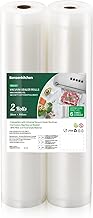 Bonsenkitchen VB3207 Food Vacuum Bags 2 Rolls of 28 x 600 cm Vacuum Bag for Food Storage and Cooking, BPA Free, VB3207
