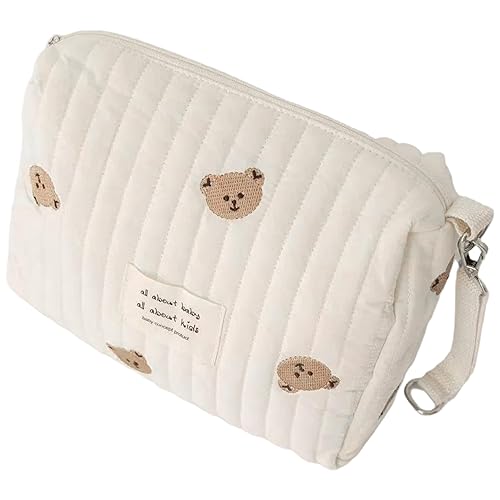 Bolsa de pañales organizadora de gran capacidad, portátil, de algodón, organizador de pañales para cochecitos, bebé niña