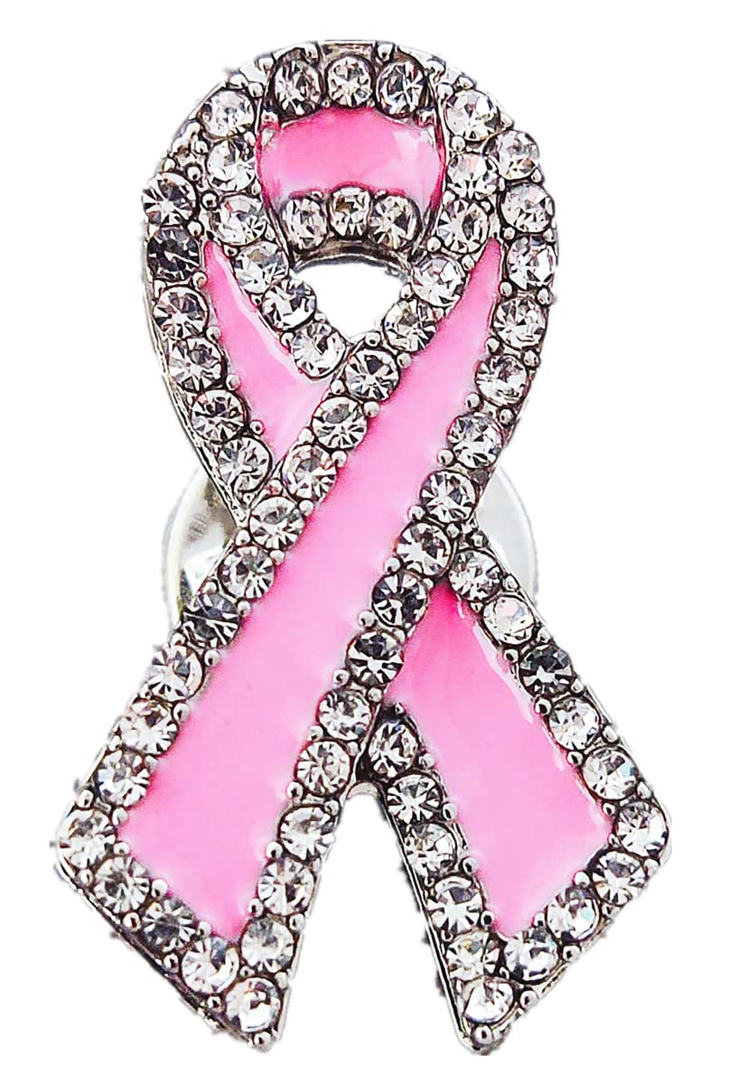 Pink Ribbon Awareness Breast Cancer Pin Badge Brooch