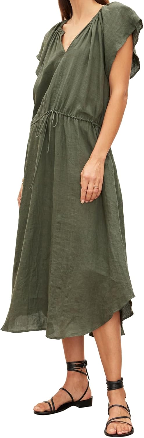 Velvet by Graham & Spencer Women's Pepper Short Sleeve Midi Dress