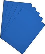 Raylu Paper® - Pack of 25 Cardstock Document Folders with Fastener Holes and Vivid Colors - 200g Thick Kraft Cardboard Folders (Navy Blue, A4)