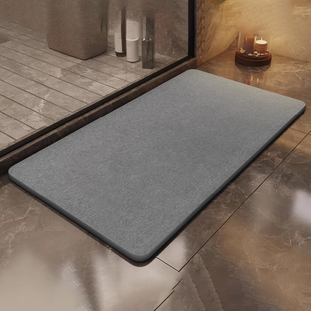 Alfombrilla de ducha antideslizante, alfombra de baño suave de secado rápido para mayor seguridad, accesorio de baño ideal para todas las edades, 60 x 40 cm