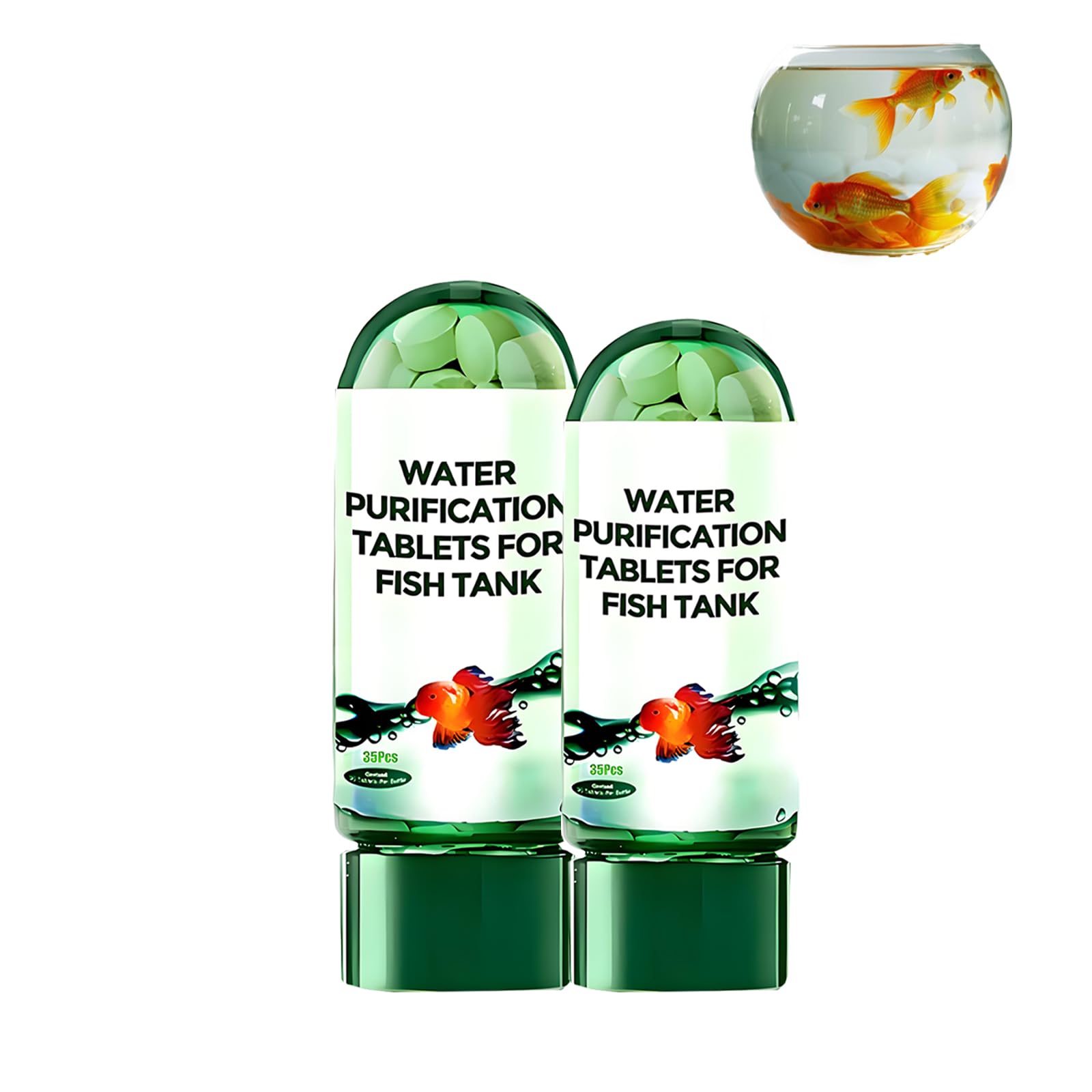 2025 New Portable Aqua Water Purification Tablets,powerful aquarium water purification tablets，Not harming fish，Remove suspended solids from the fish tank (Two bottles)