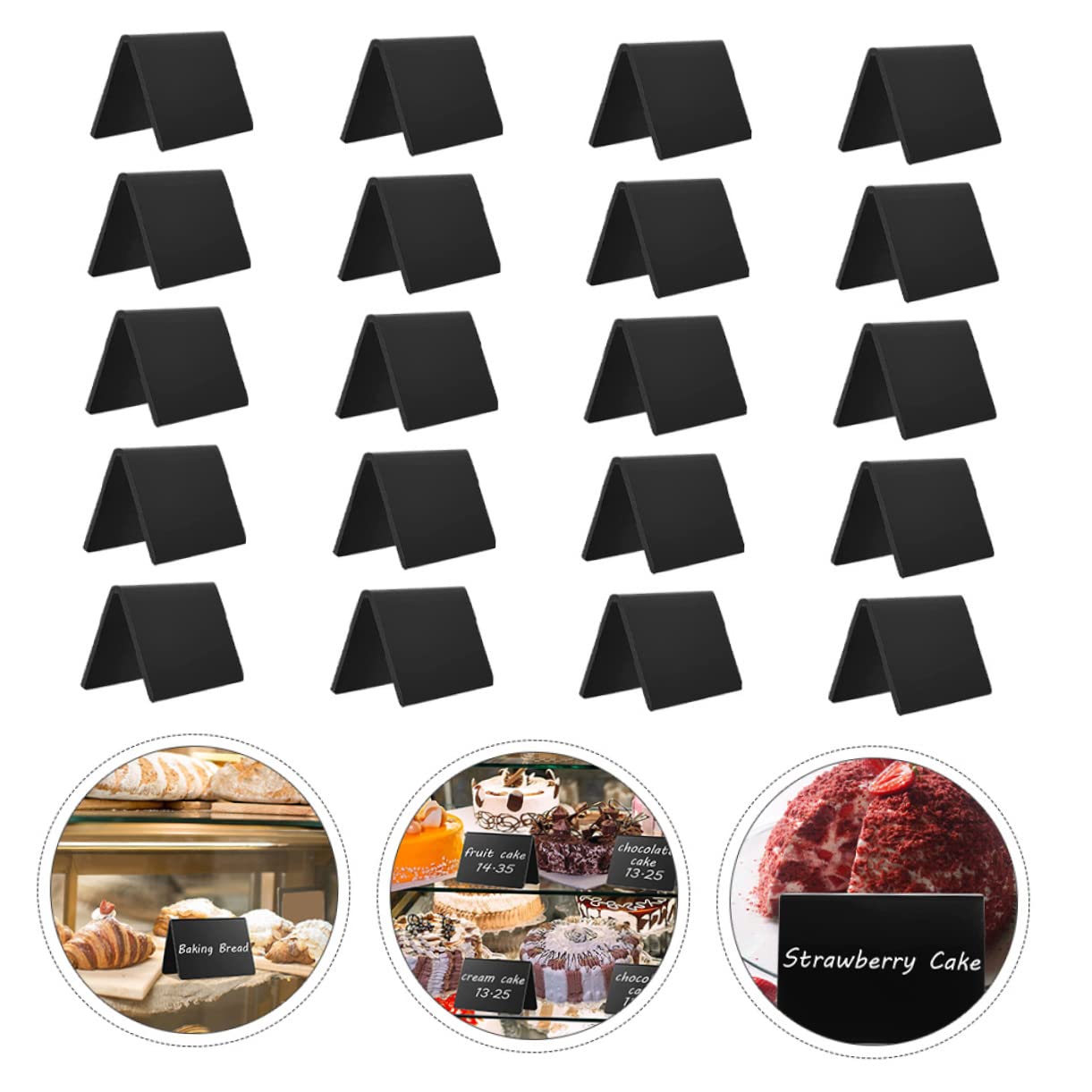 MAGICLULU 20 Piezas Señalización Pizarra De Mensajes Mini Pizarra Acrilica Signo Cuadrado De Pizarra Cartel De Pizarra De Mesa Letrero De Tablero De Sándwich Notas Acrílico Tridimensional
