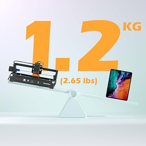 Miniatura 5 de Genmitsu Máquina grabadora láser Kortek 5W 5000mW, cortador láser de escritorio,  0.000 in de alta precisión, aplicación inalámbrica compatible,