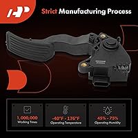 Vista 4 de A-Premium Pedal de acelerador con ensamblaje de sensor de posición Compatible con Nissan Versa 2013-2022, Versa Note 2014-2019, Kicks 2018-2022