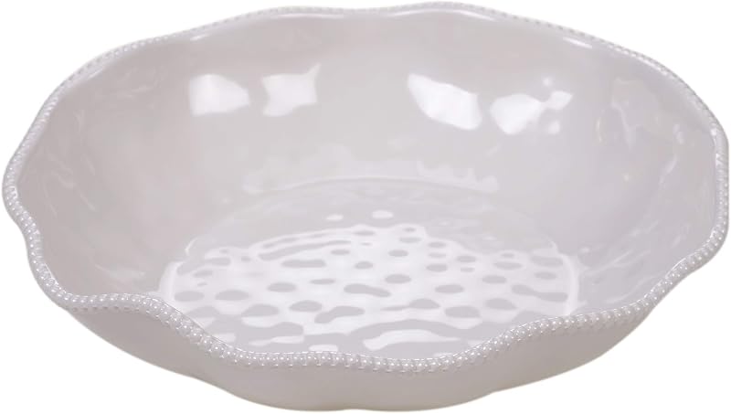 Perlette Cream Large Serving Bowl 13.75" x 2.75"
