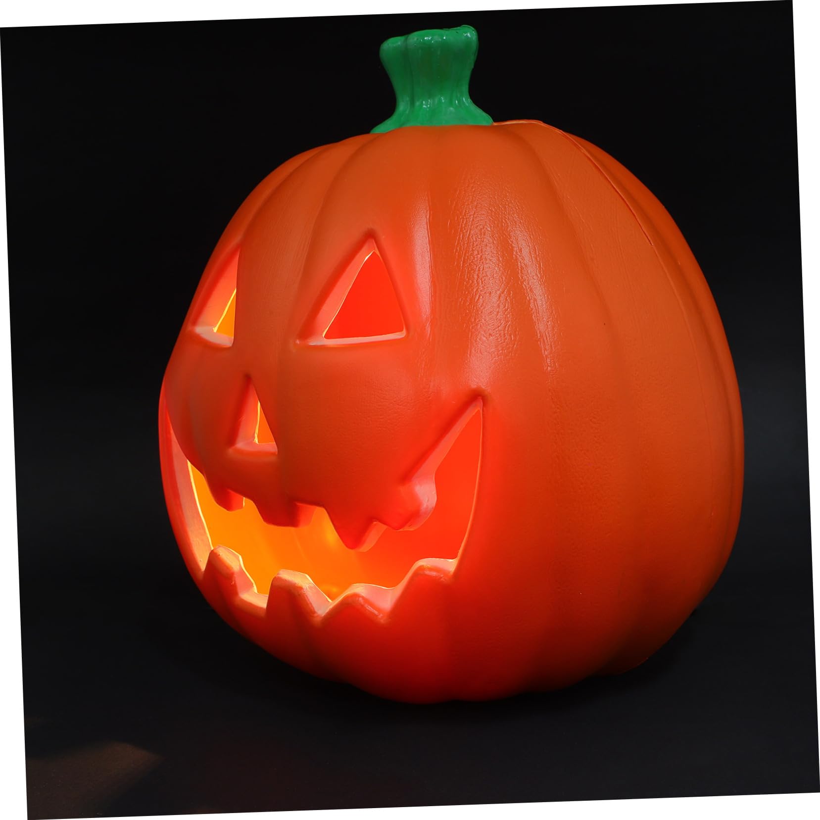 HOODANCOS Halloween Pumpkin Lantern Light Battery Operated Costume Lantern for Indoor Outdoor Use Bright LED Pumpkin Ornament for Spooky Home Decorations Plastic Statue