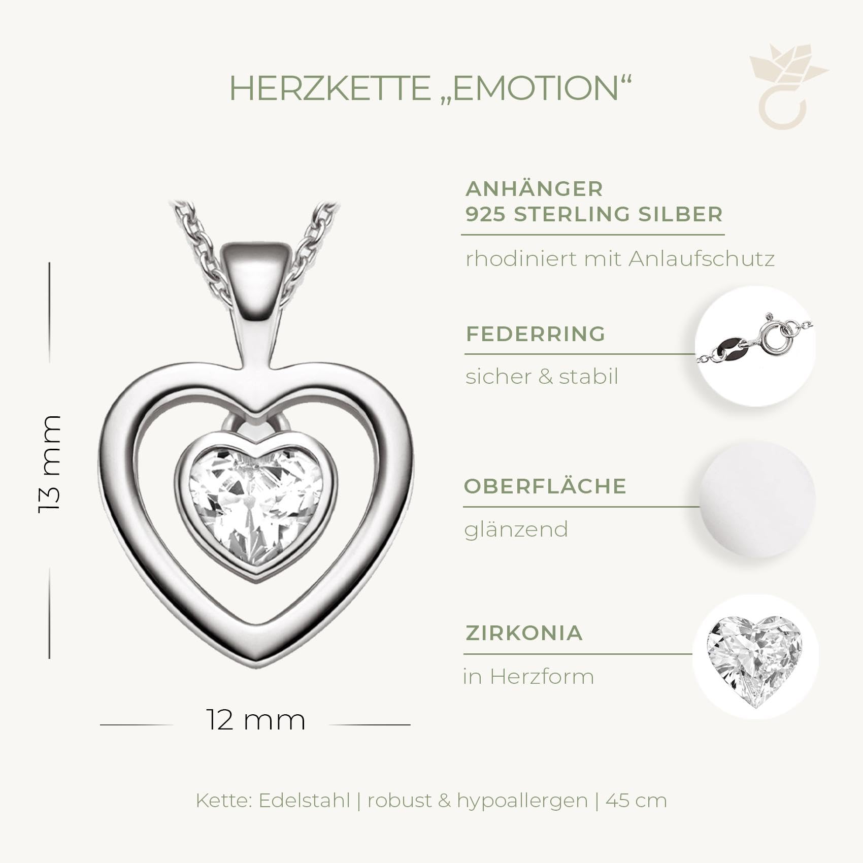 Amoonìc Herzkette Silber 925, Halskette Damen Kette mit Herzanhänger | Ich liebe Dich Anhänger mit Herz als Schmuck Geschenk für Frauen Sie Mama Freundin Ehefrau Liebesgeschenk