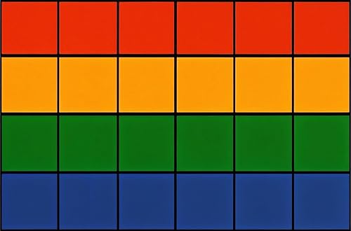 Miniatura 5 de Alfombra de aula primaria de 8 x 12 pies, alfombras grandes de arco iris, 24 asientos para clase