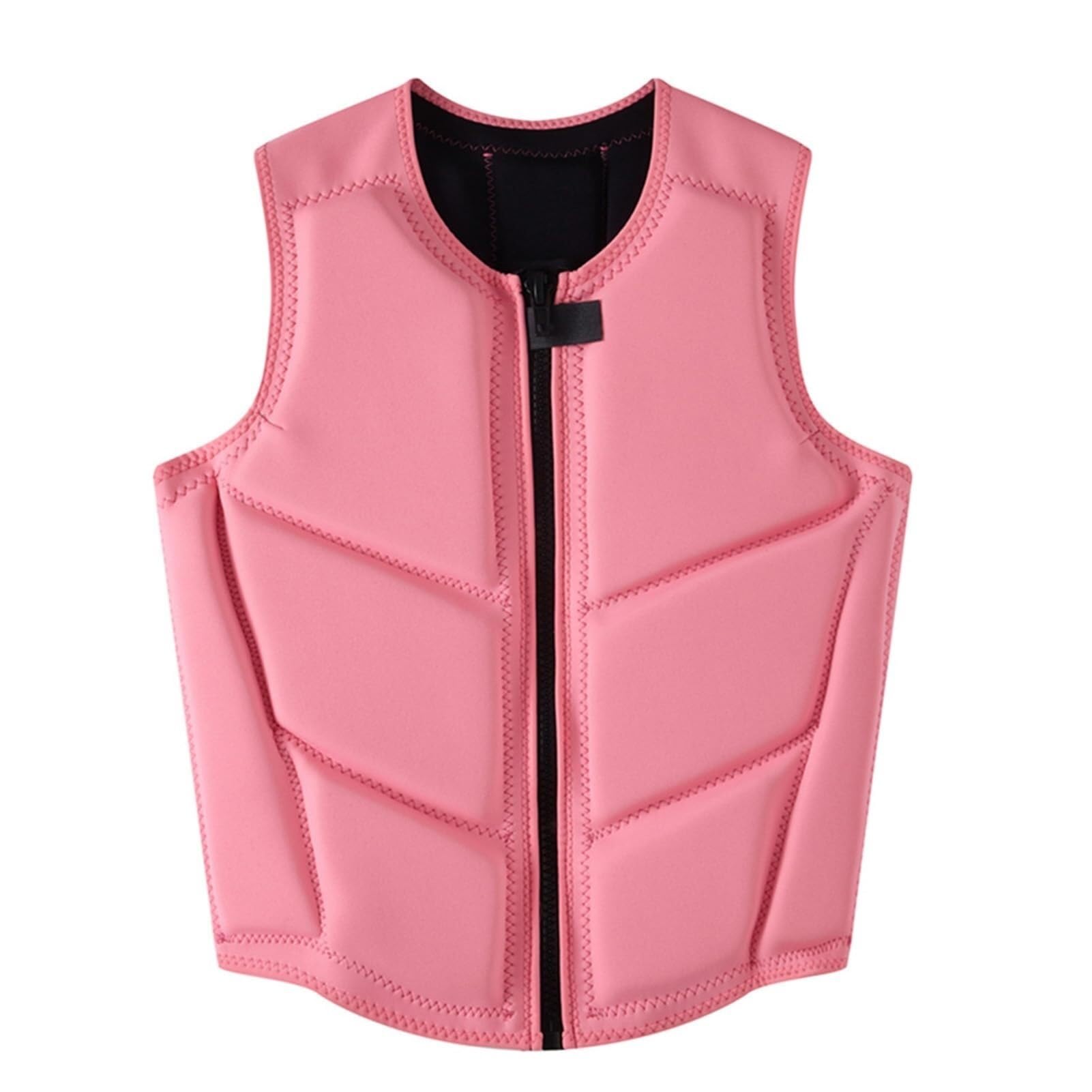 Neopren-Rettungsweste for Erwachsene, Verstellbare Schwimmweste for Kajakfahren, Paddeln, Schwimmen, Schnorcheln, Angeln, Wassersport(Pink,2XL78-90KG)