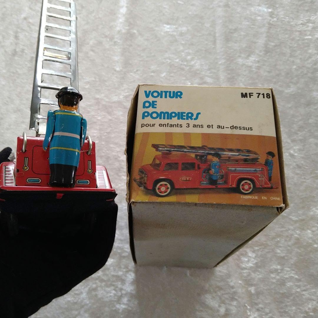 Amazon.co.jp: はしご車 消防車 レトロ玩具 ブリキのおもちゃ