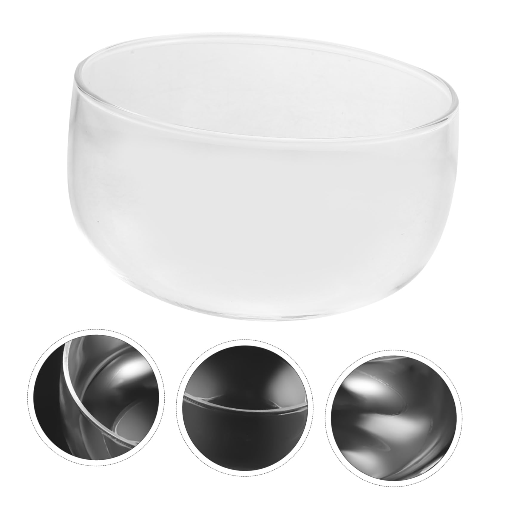 KALLORY Transparent Round Glass Bowl Heatproof Cold Tolerance Food - View #6