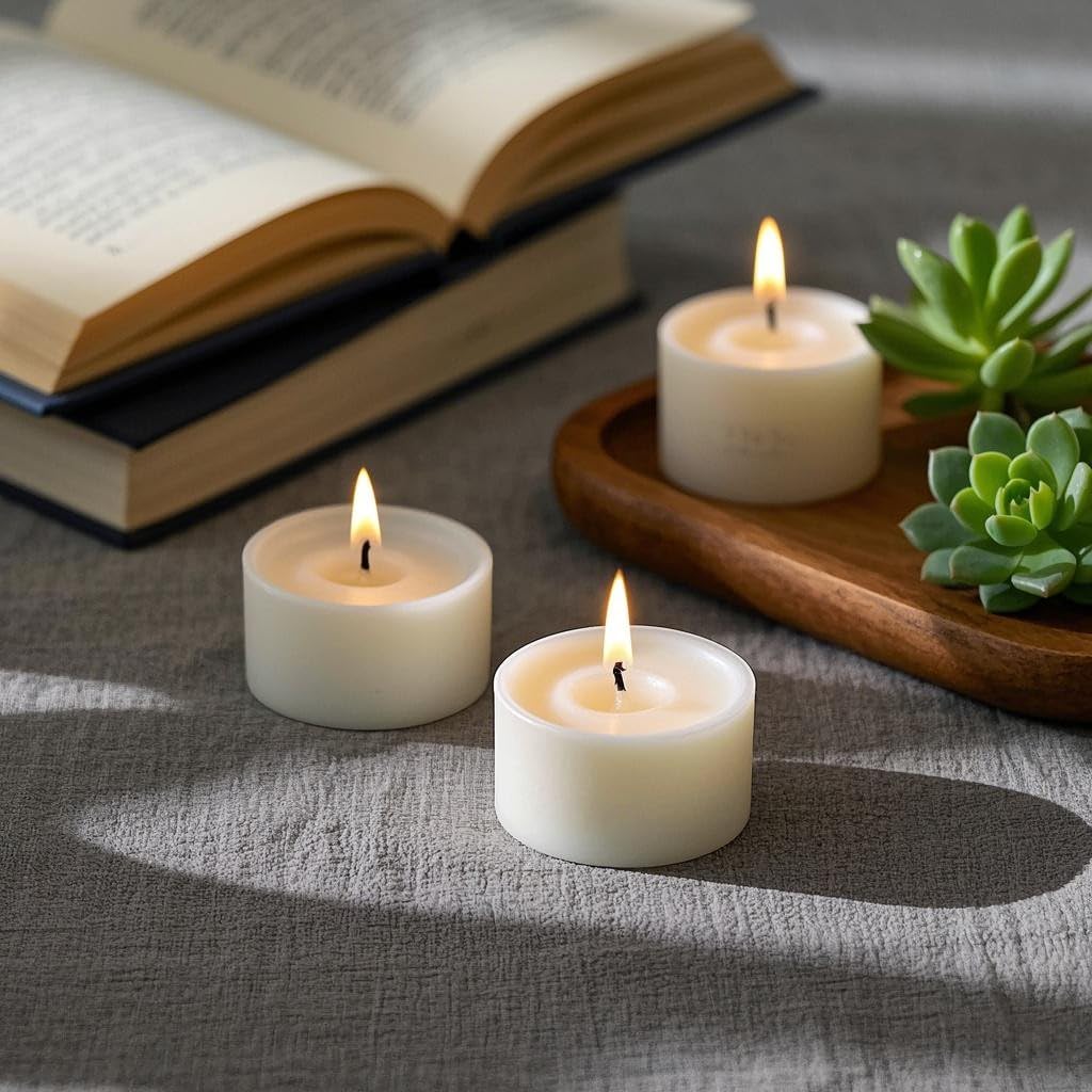 6 Pack White Pillar Candles - 2