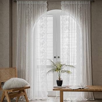 さえら風 雰囲気良い素敵な 2Way レースカーテン のれん風