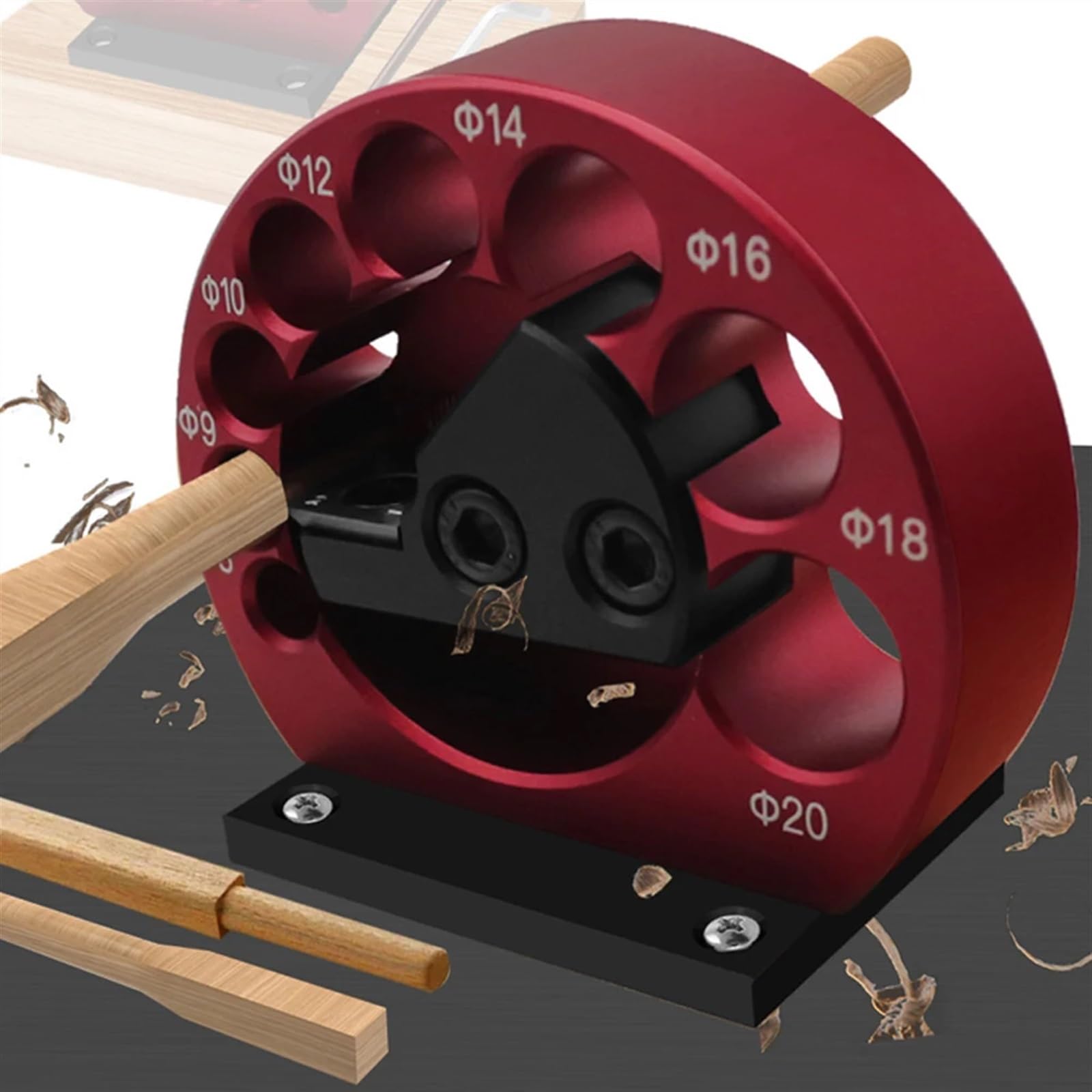 Kit Maschera Per Tasselli Regolabile A 8 Fori - Con Lama In Carburo, Per Trapani, Lega Di Alluminio Utensile Per Tasselli In Legno