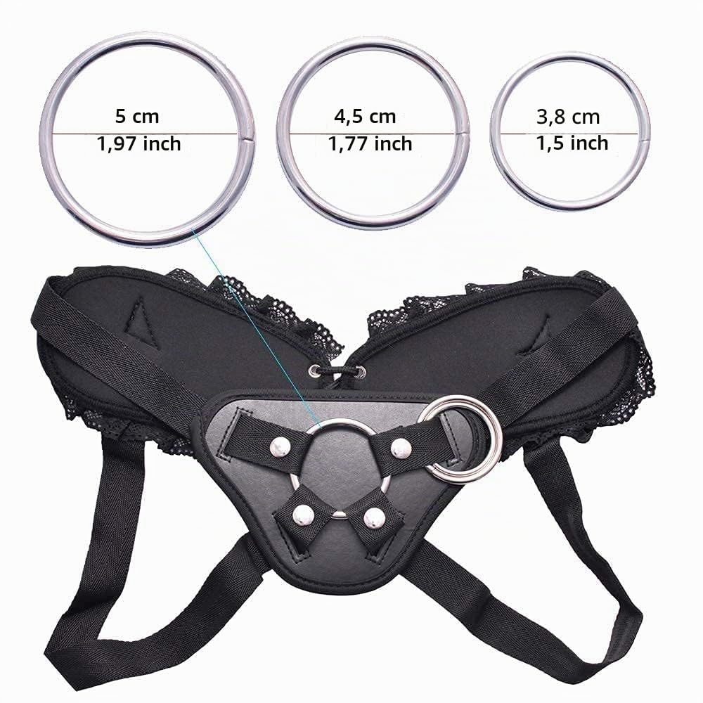 Godes ceintures, Strap On cristal Gelée avec Ventouse, imperméable Réglable Harness, Souple Sex Toys pour Femmes,Hommes lesbien G spot