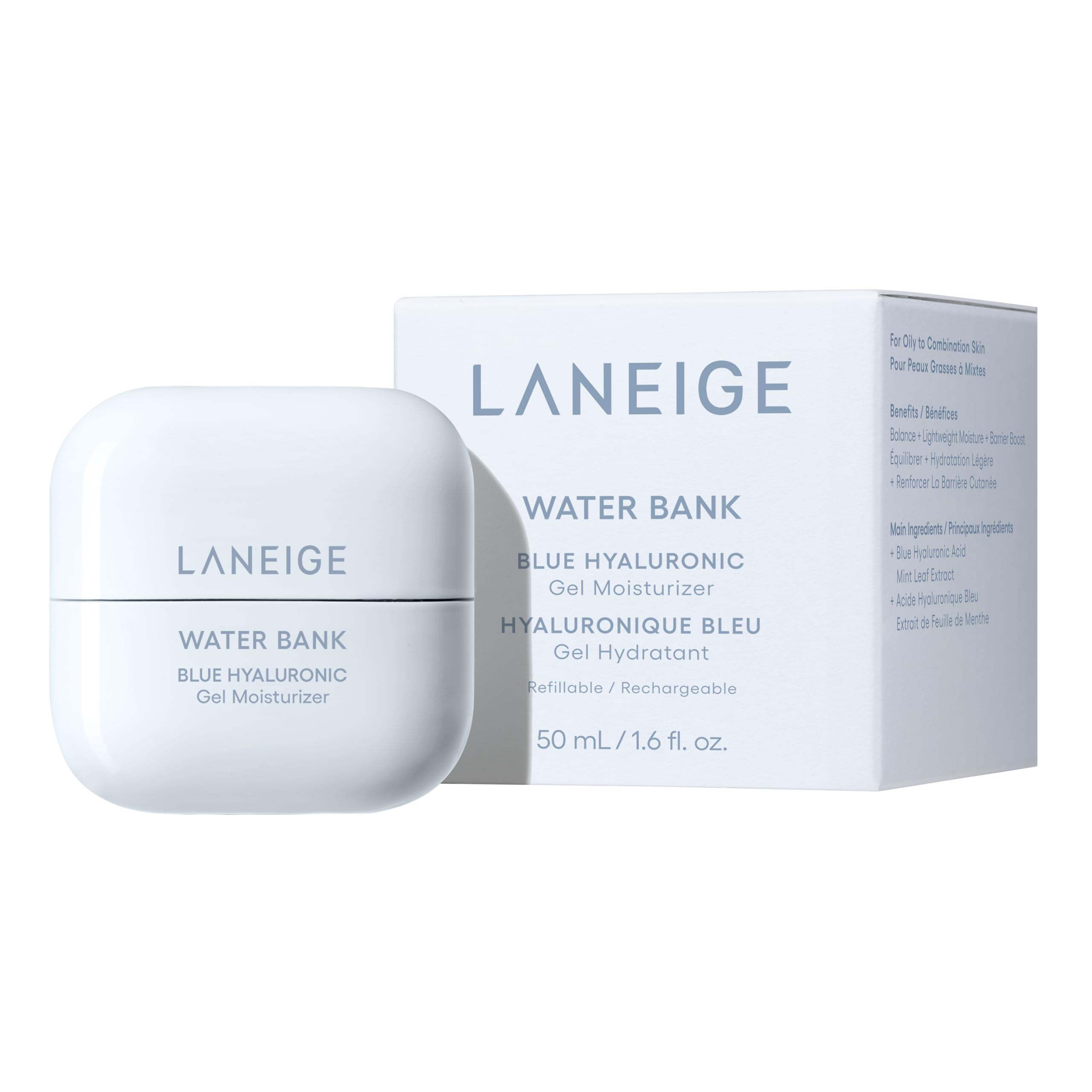 Laneige Water Bank Cream for Mixed Skin and Oily Skin Korean Cosmetics LANEIGE Skin Care, Moisturizing, Hyaluronic Acid, Face Care, Official Manufacturer