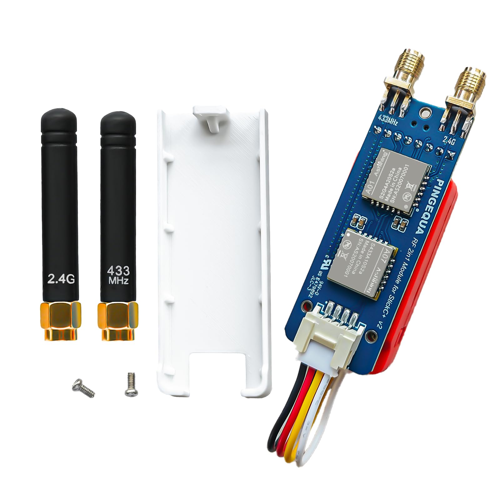 Module RF 2 en 1 pour M5Stack StickC Plus, prend en charge NRF24 2,4 GHz et CC1101 433 MHz, compatible avec M5Stack StickCPlus 1.1&2 avec firmware Bruce (avec étui imprimé en 3D)