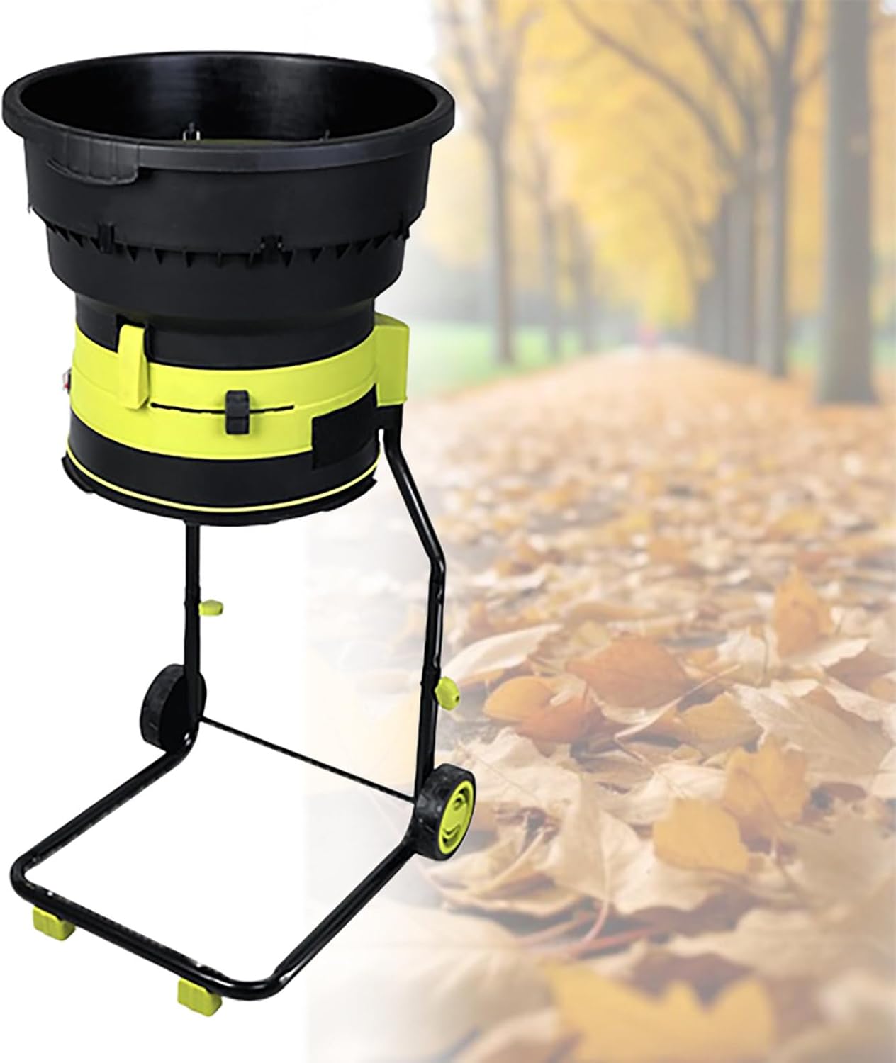 Leaf Mulcher Compost Shredder,2500w Garden Electric Defoliator Compost Shredder, with Wheels & Storage Bags, 8000 RPM Electric Chipper for Yard Cleaning Standardconfiguration