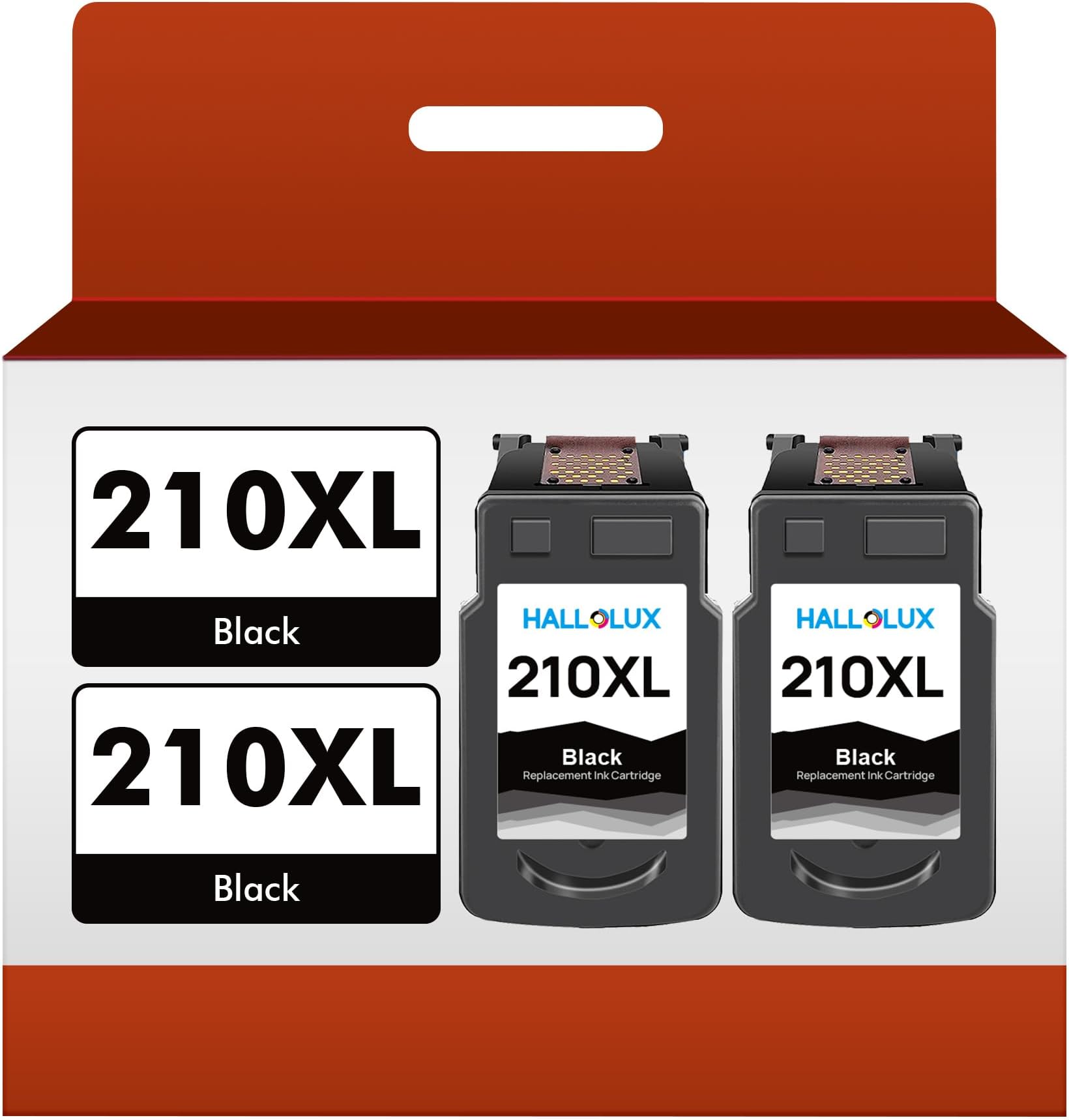 HALLOLUX PG-210XL Black Ink Cartridge for Canon 210 211 XL Ink ...