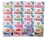 RUF Probier Set Porridge Alle Sorten (16 Stück) 1 x 16 verschiedene Sorten Instant Haferbrei für ein schnelles und gesundes Frühstück, 16 x 65g Beutel