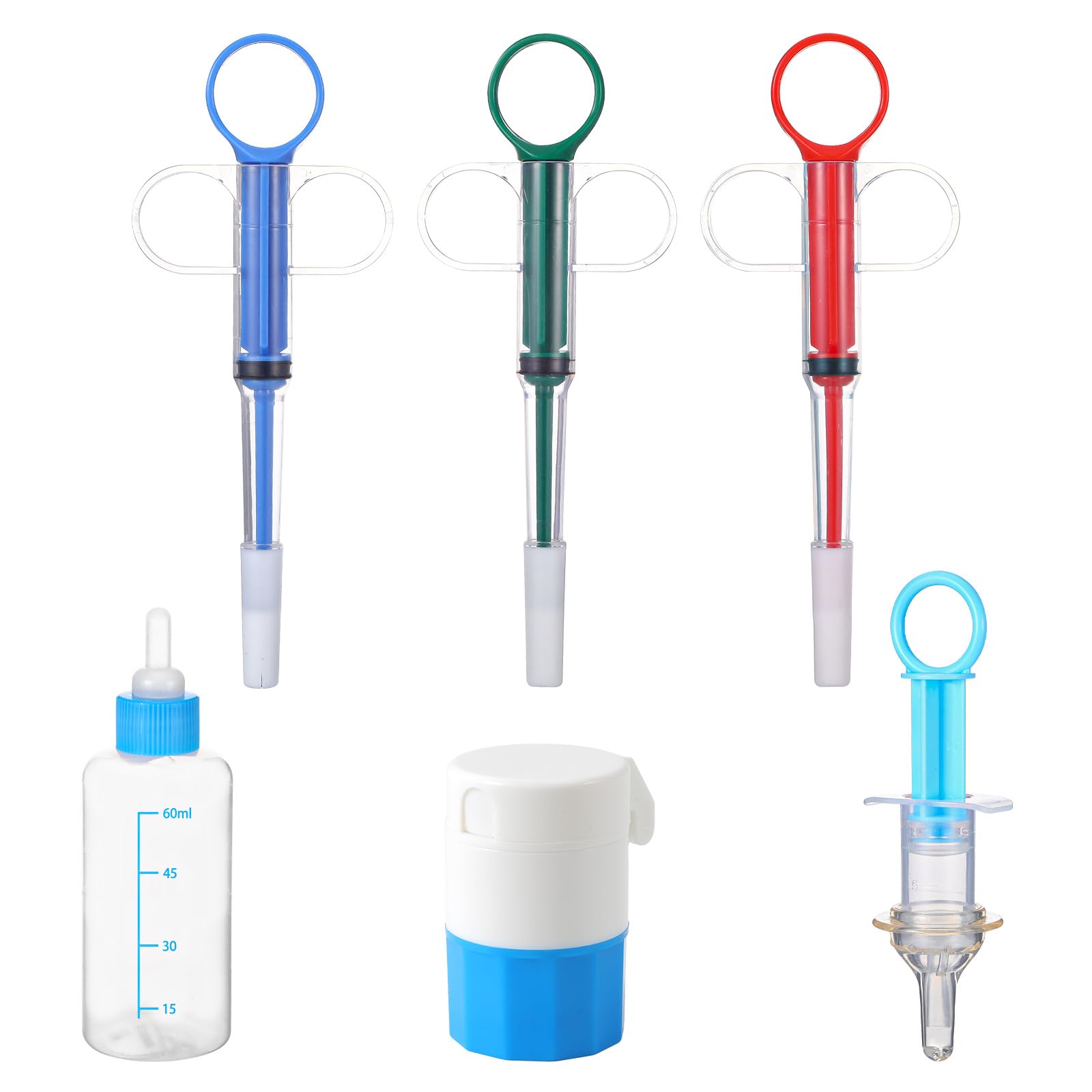 Fanmayhe 6 Pack Cat Pill Shooter, Pill Crusher for Pets, Pill Pusher for Cats, Pet Popper for Cats Dogs, Pet Medicine Feeder, Kitten Puppy Bottle