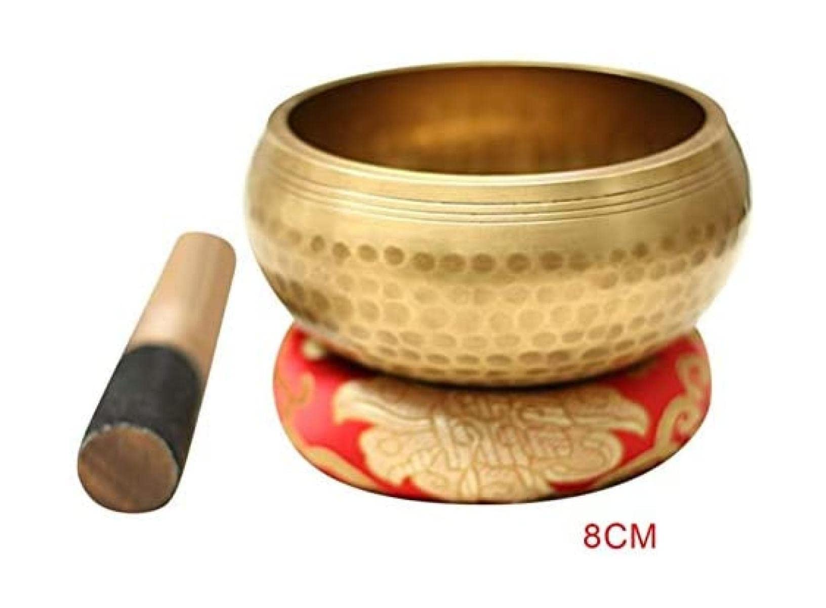 Set di campane tibetane facili da suonare per principianti, piccole campane tibetane in metallo nepalese per meditazione buddista con incisioni di ibisco, per yoga, preghiera, zen, guarigione dei cha