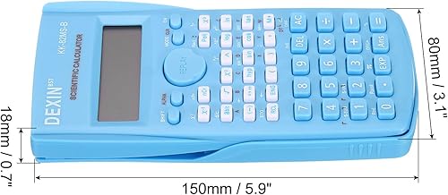 Miniatura 2 de PATIKIL Calculadora científica, calculadora de ingeniería estándar de 2 líneas, pantalla LCD de 12 dígitos, calculadora matemática para oficina y