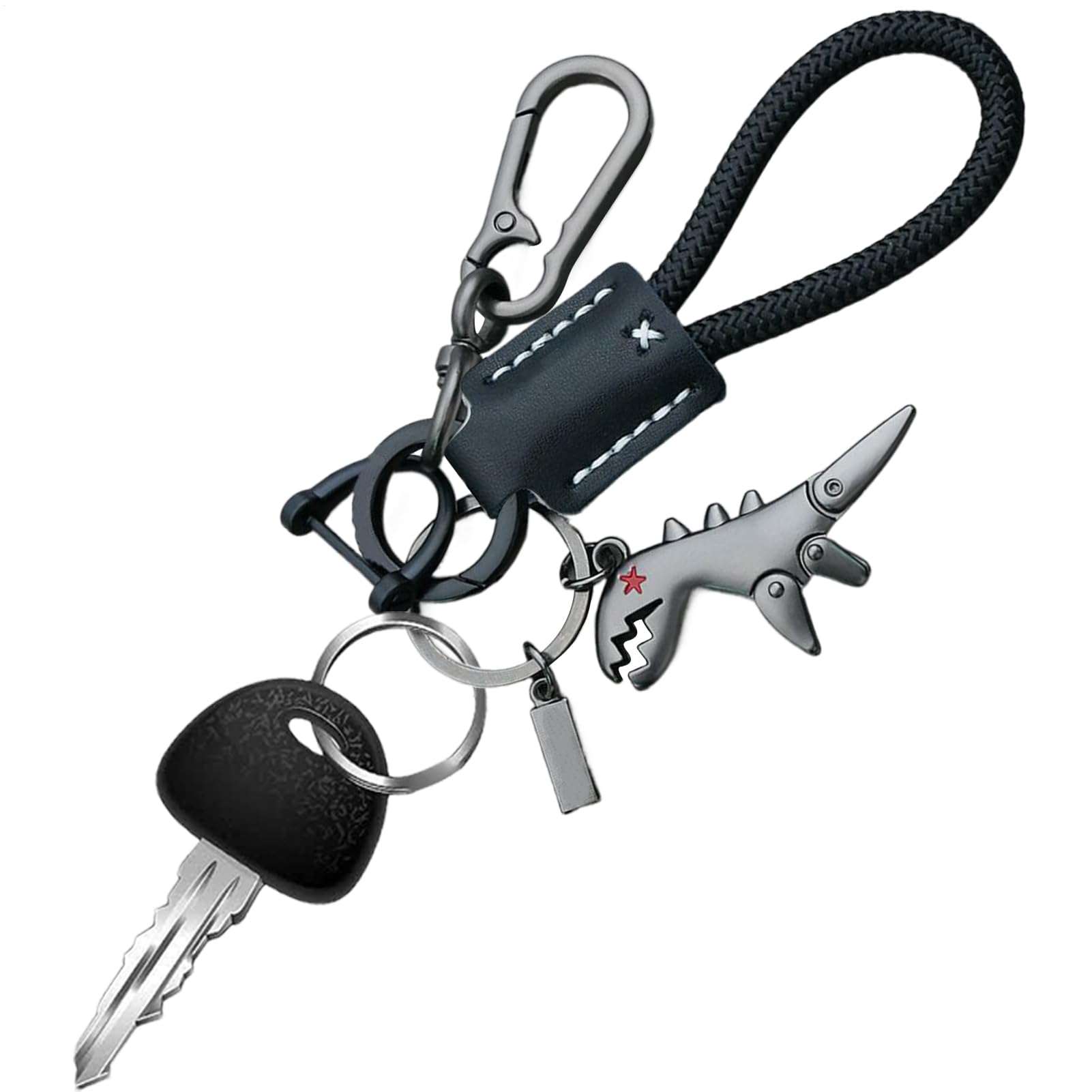 Portachiavi Dinosauro per zaino | Portachiavi Dinosauro Carino con bracciale | Accessorio di moda per ufficio auto borsa a mano per uso quotidiano - Giornaliero Ringraziamento Natale Halloween