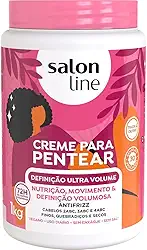 Salon Line, Creme de Pentear, Definição Ultra Volume, Vegano - Para Cabelos Ondulados, Cacheados, Crespos e em Transição, 1kg