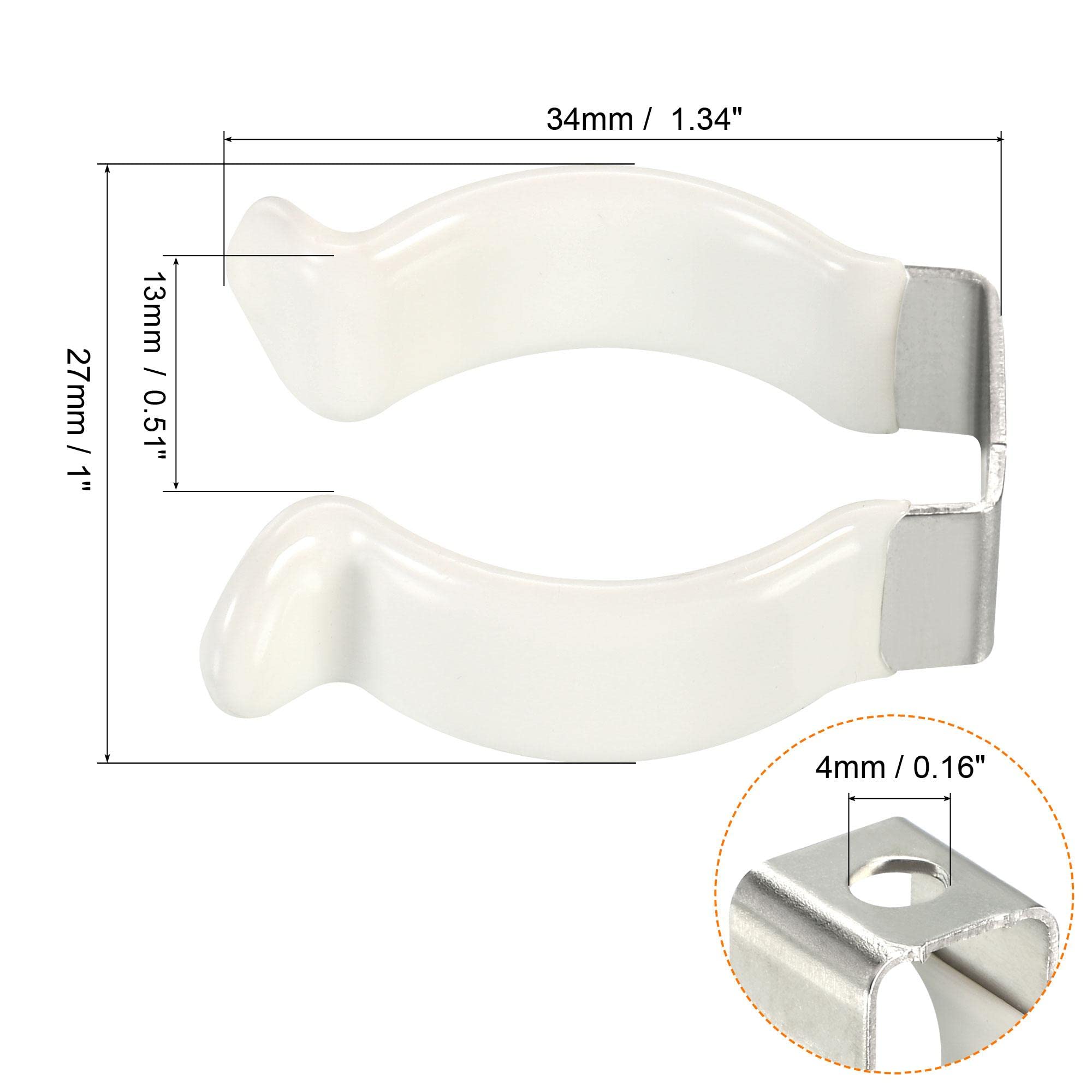 Sourcing Map 6 Stück T8 U-Clip LED-Leuchtstoffröhren-Halterung Montagebügel Zubehör Led Streifen Befestigungsklemmen
