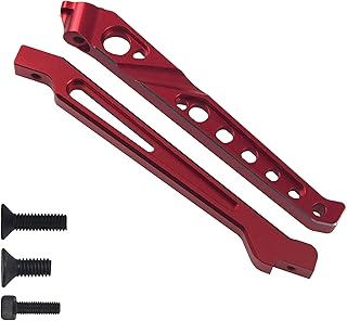 ShareGoo Metal Rear Front Chassis Brace Support Rod Bracket Compatible with Arrma 1/8 V4 6S Senton Typhon RC Car (Red)