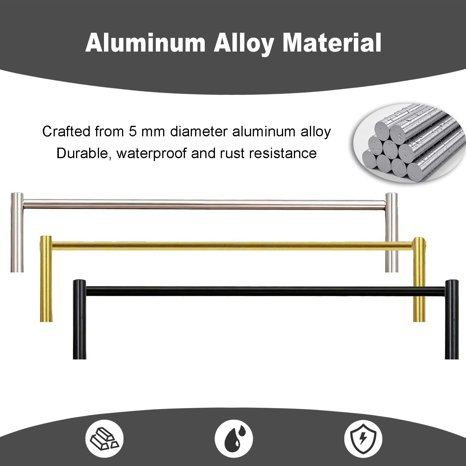 Riel de Estante Negro Aluminio Barandilla seguridad estantes, Poste barandilla antideslizante cristal, Barra sujeción armarios para mantener los objetos(Set of 2,L 30in(76cm))