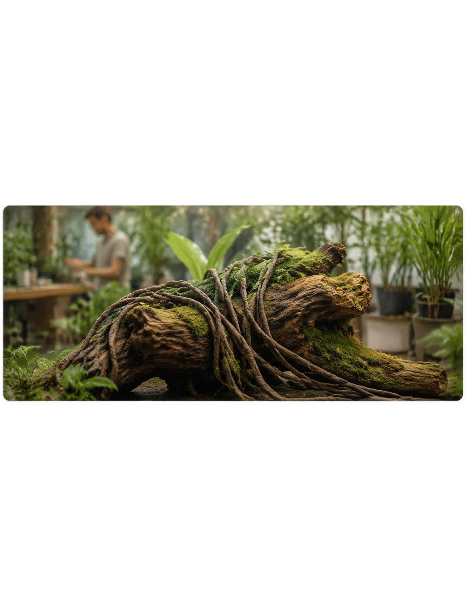 Guaina cava copricavo effetto liana e corteccia | Per nascondere cavi in giardini, terrari e decorazioni paesaggistiche(1x1000cm/0.39in x 32.8ft)
