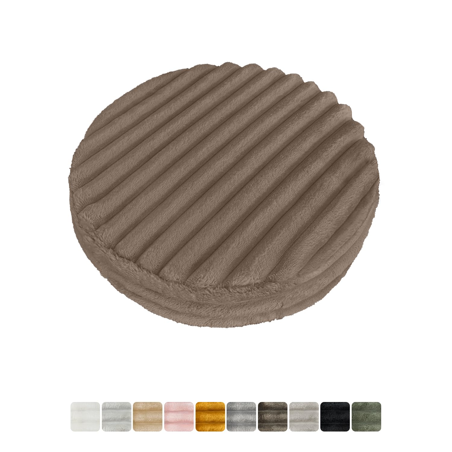 Coussin rond 30 cm haut de gamme pour intérieur extérieur assise jaune abricot