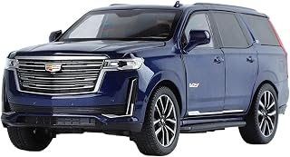 Diecast 1:24 for Cadillac Escalade SUV Scale Alloy Car Models Luxury Exquisite Metal Vehicle Model Display Collection Keepsake(Blue)