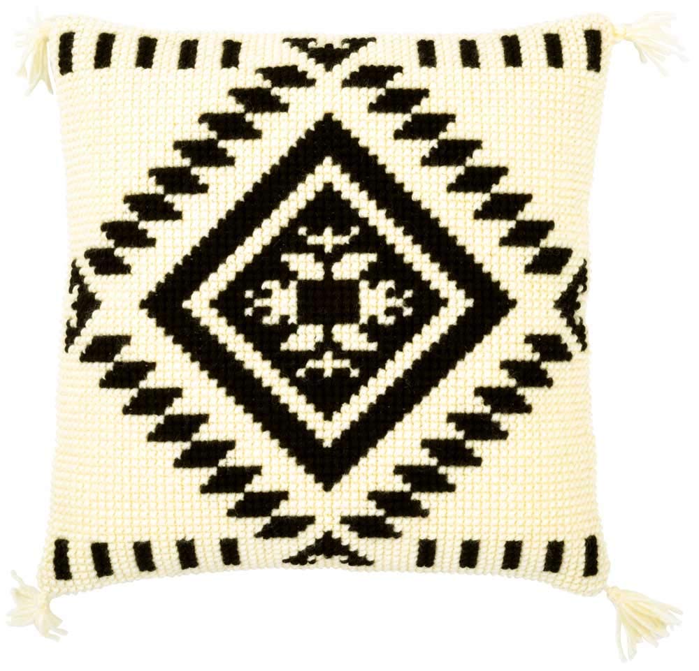 Vervaco PN-0179014 Ethnisch III Cross Cushion Preprinted, Cotton, Multi-Colour, 40 x 40 cm